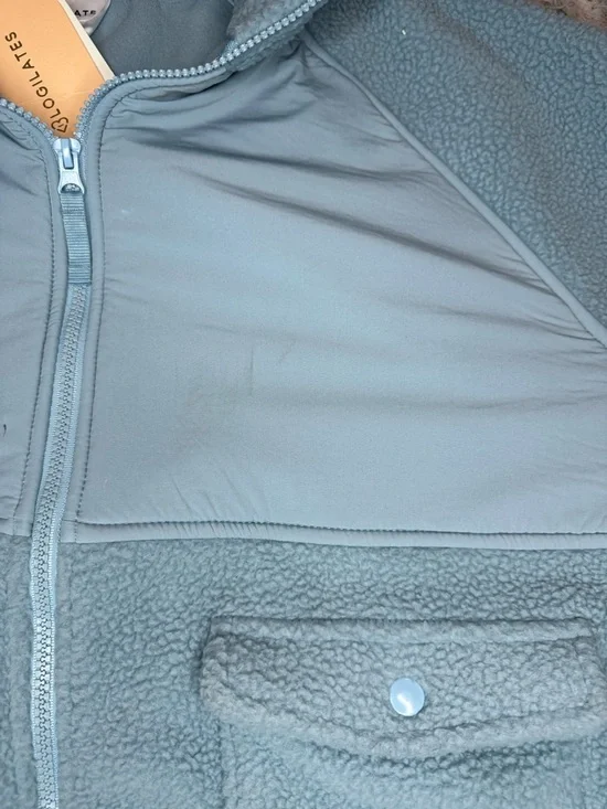 Blogilates Women’s Bonfire Fleece Jacket - Light Blue Size Medium NWT - Picture 8 of 14